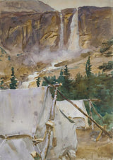 Camp and Waterfall 1916 artwork preview