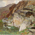 In the Simplon Valley Painting by John Singer Sargent