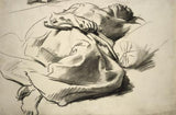 Recumbent draped figure Painting artwork preview