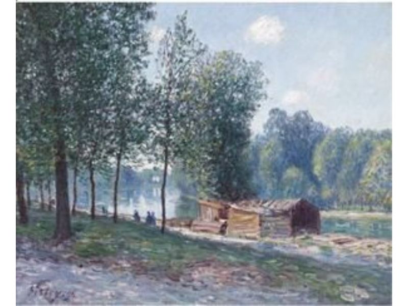 Cabanes Au Bord Du Loing, Effet Du Matin