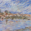 View of a Village by a River