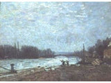 After the Thaw, the Seine at Suresnes Bridge, 1880 artwork preview