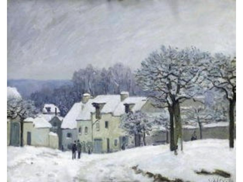 The Place du Chenil at Marly-le-Roi, Snow, 1876