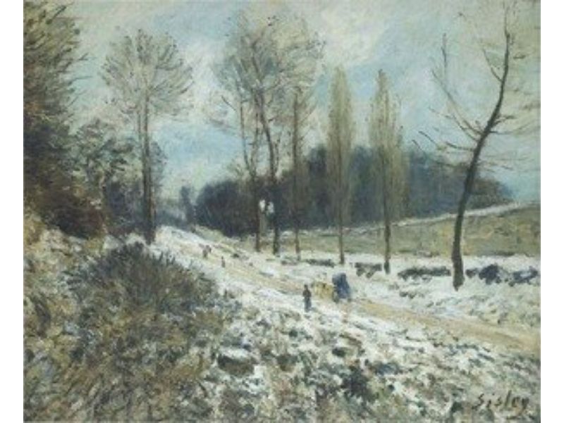 Route to Marly Le Roi in Snow