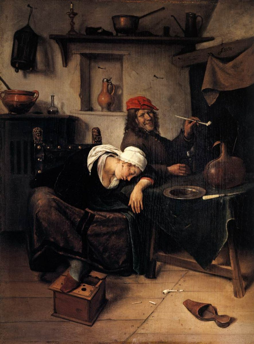 Idlers Painting by Jan Steen