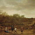Farmers to skittles Painting by Jan Steen