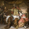 The Wrath of Ahasuerus Painting by Jan Steen