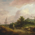 Coastal Landscape with a Shepherd and his Flock 