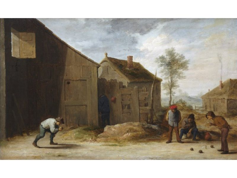Peasants Playing Bowls 