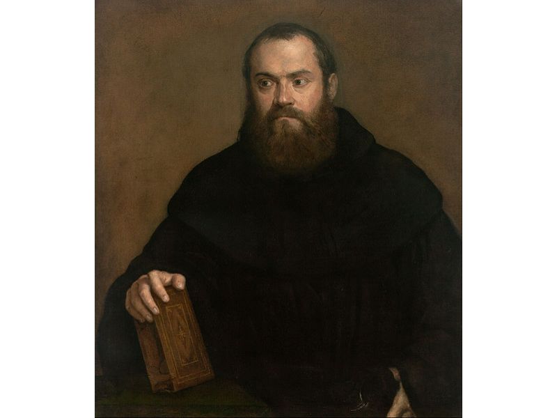 A monk with a book