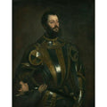Portrait of Alfonso d'Avalos , in Armor with a Page