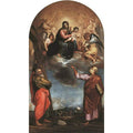 Mary in Glory, with Christ Child with Angels, St. Francis, St. Alvisus and the kneeling donor Luigi Gozzi