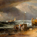 The Iveagh Seapiece, or Coast Scene of Fisherman Hauling a Boat Ashore Painting by Joseph Mallord William Turner