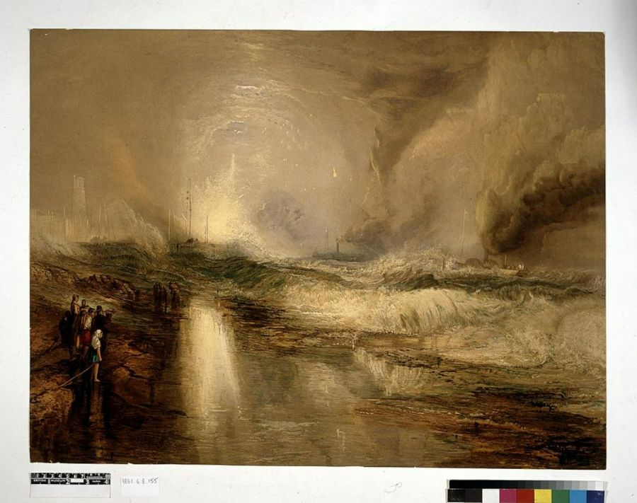 Rockets and Blue Lights, 1855 Painting by Joseph Mallord William Turner