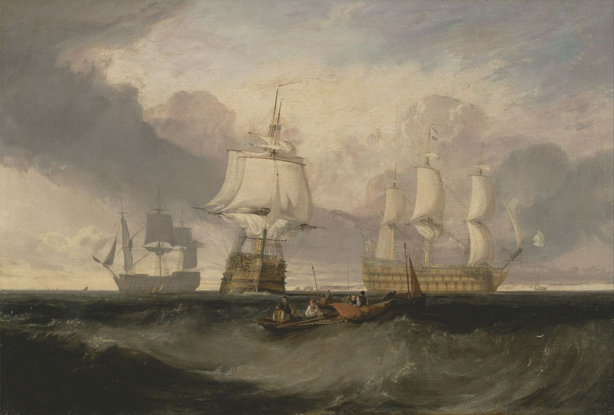 The Victory Returning from Trafalgar, 1806 Painting by Joseph Mallord William Turner