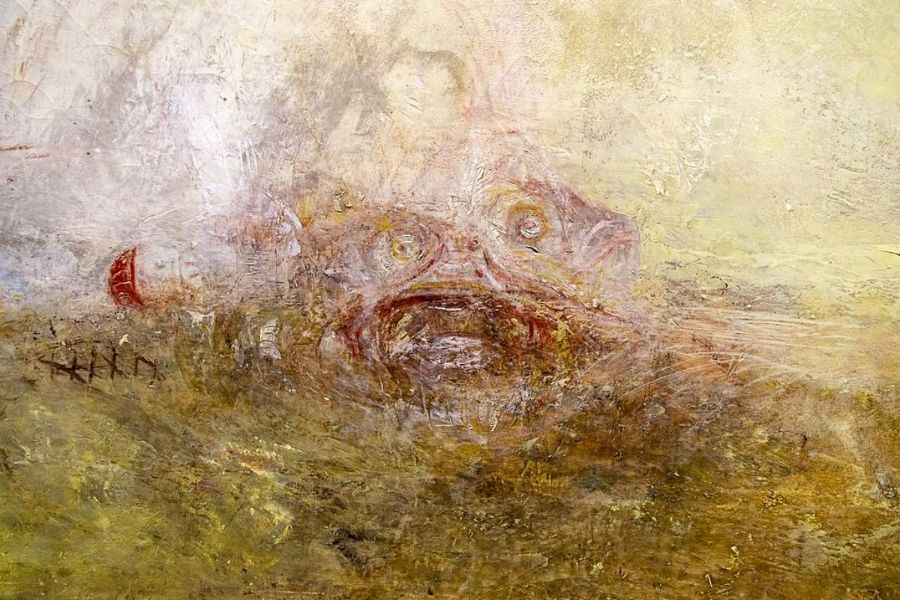 Sunrise with Sea Monsters (detail) Painting by Joseph Mallord William Turner