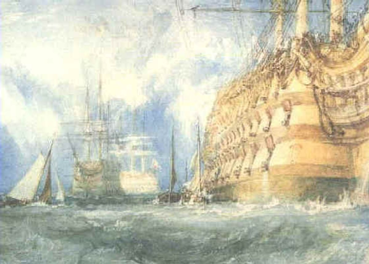 A First Rate Taking In Stores Painting by Joseph Mallord William Turner