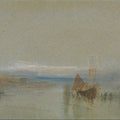 Fishing Boats Becalmed off Le Havre Painting by Joseph Mallord William Turner