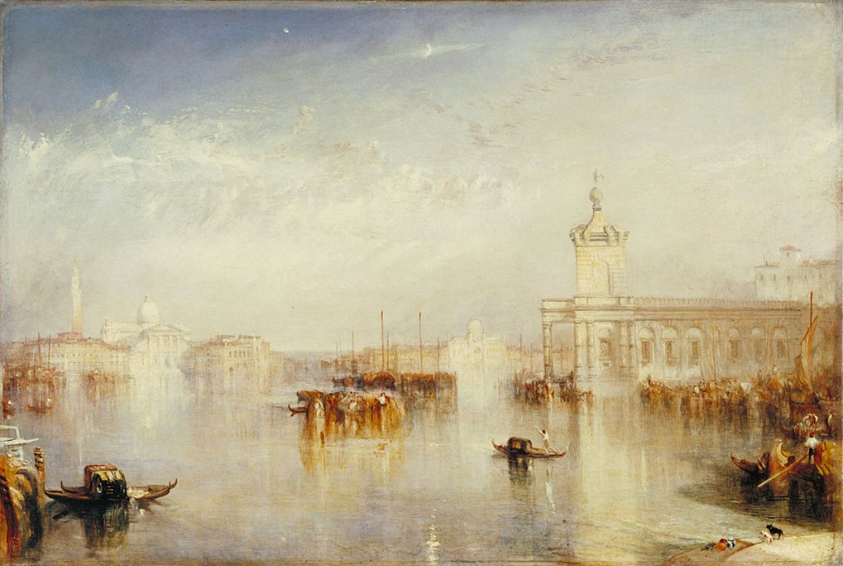 The Dogana, San Giorgio, Citella, From the Steps of the Europa Painting by Joseph Mallord William Turner