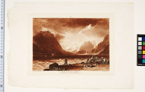 Lake of Thun, from the Liber Studiorum, engraved by Charles Turner, 1808 