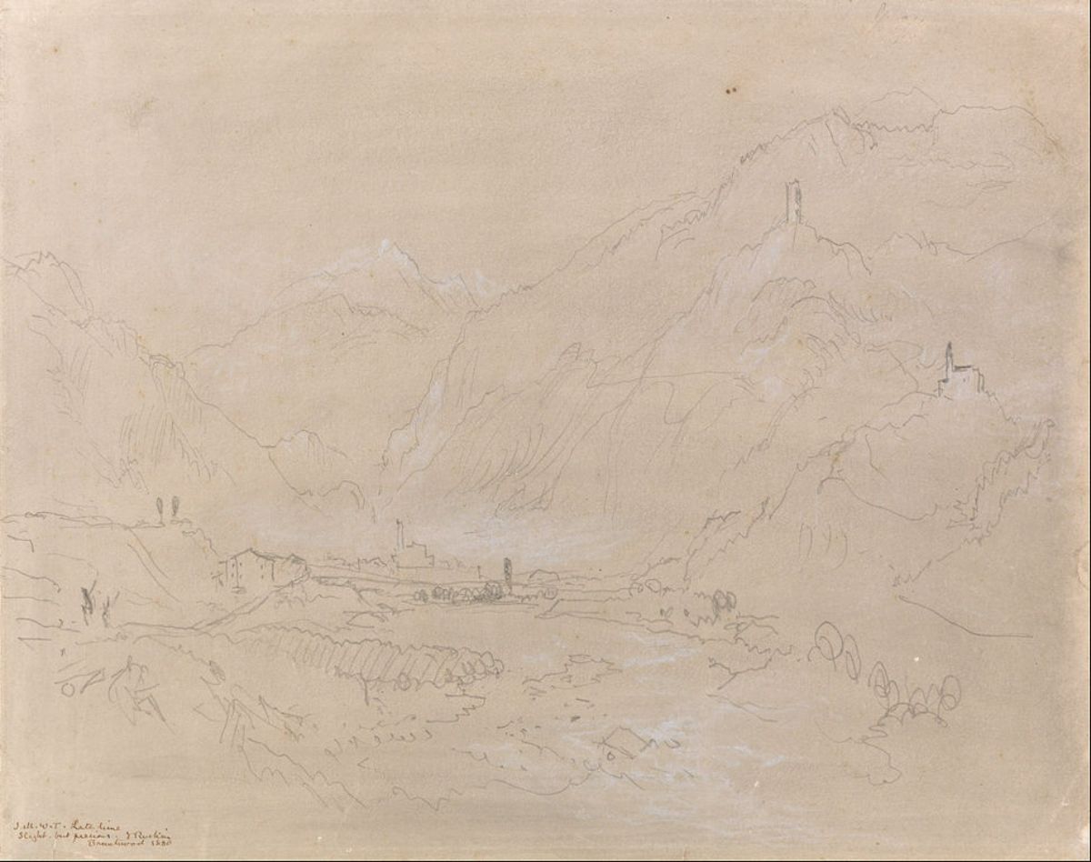 Mountainous Landscape with Town in Valley, c.1840 