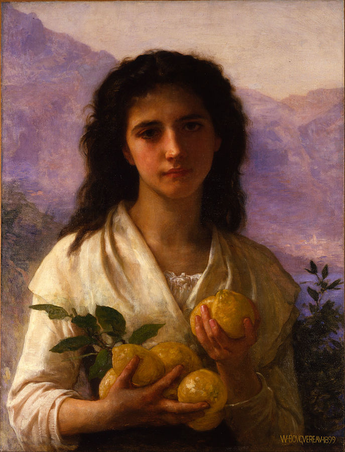 Girl Holding Lemons