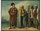 The Ambassador from Tunis with His Attendants as He Appeared in England in 1781 artwork preview