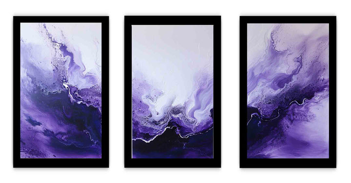 3 Panel  Purple Painting
