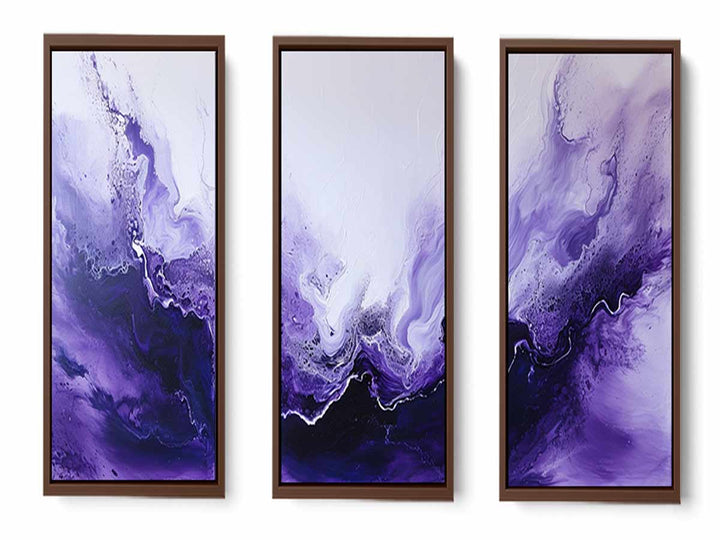 3 Panel  Purple Painting