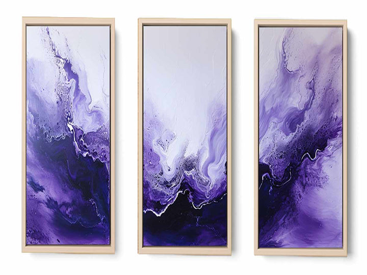 3 Panel  Purple Painting