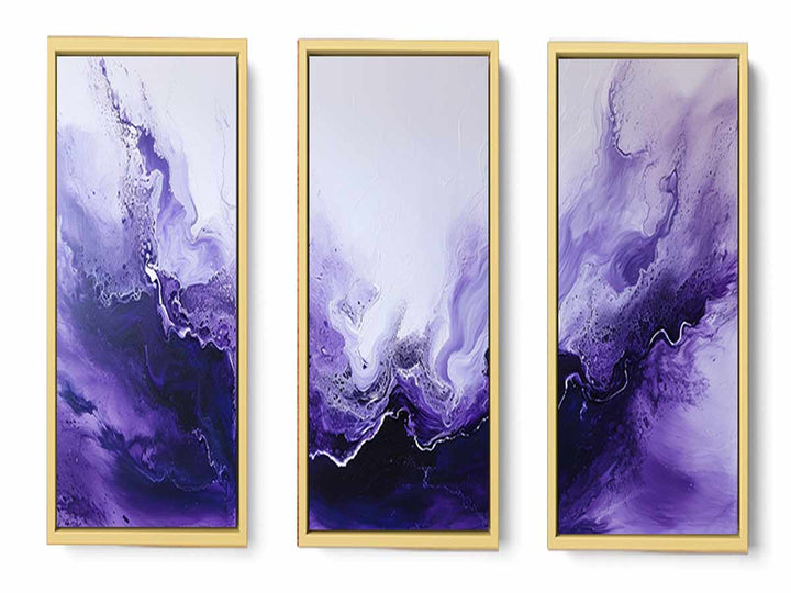 3 Panel  Purple Painting