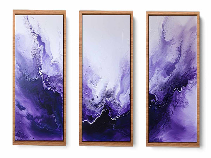 3 Panel  Purple Painting