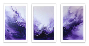 3 Panel  Purple Painting