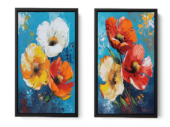 Flower Wall Art Painting 2 peicet Set