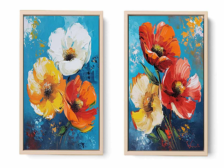 Flower Wall Art Painting 2 peicet Set