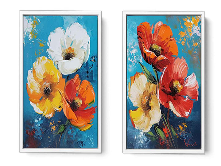 Flower Wall Art Painting 2 peicet Set