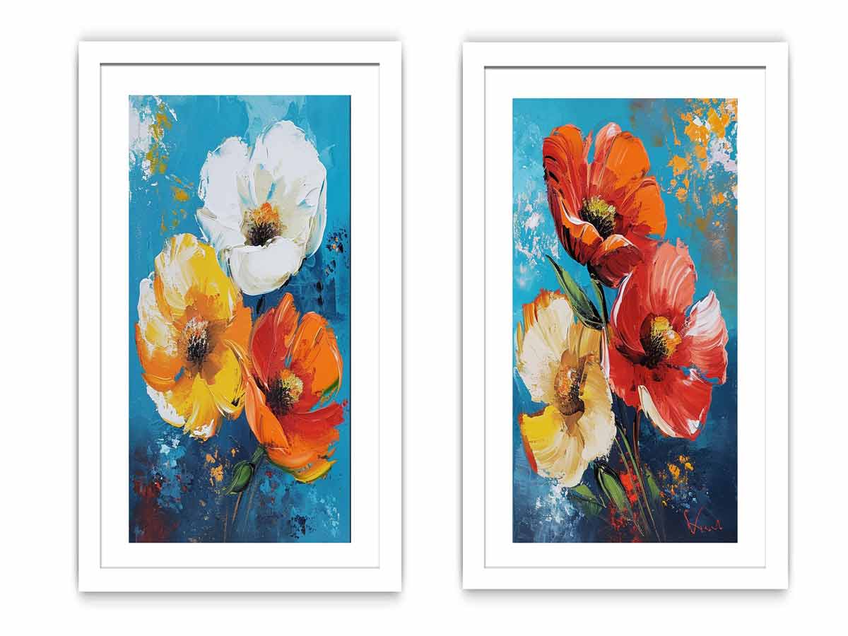 Flower Wall Art Painting 2 peicet Set