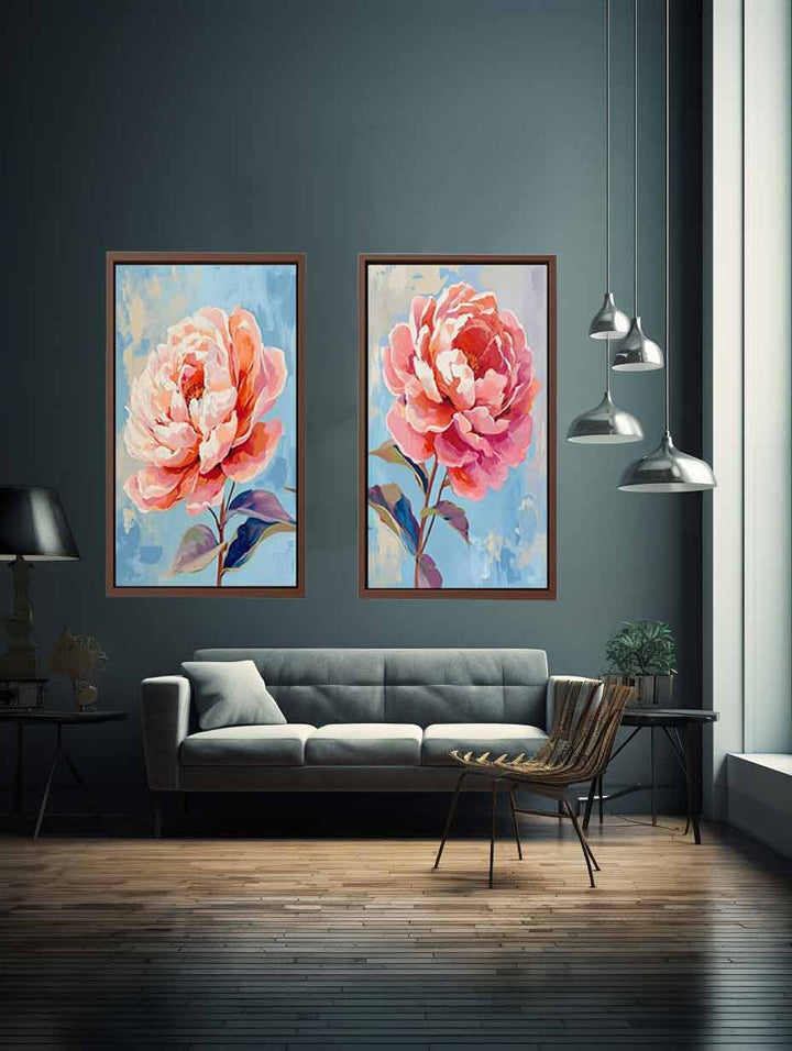 2 Panel Flower Wall Art Painting