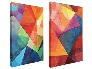 2 Panel Geometric Circle Art Painting