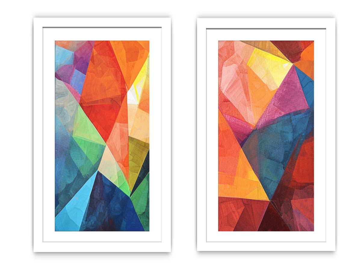2 Panel Geometric Circle Art Painting