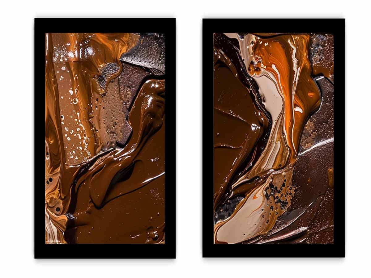 2 Panel Chocolate  Art  Painting