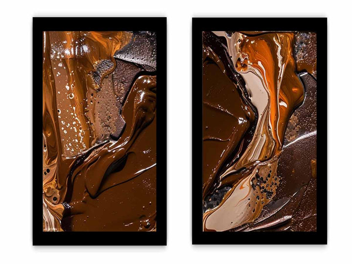 2 Panel Chocolate  Art  Painting