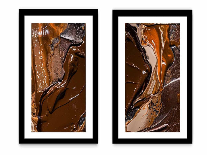 2 Panel Chocolate  Art  Painting
