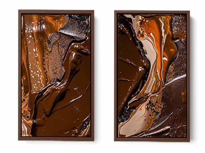 2 Panel Chocolate  Art  Painting