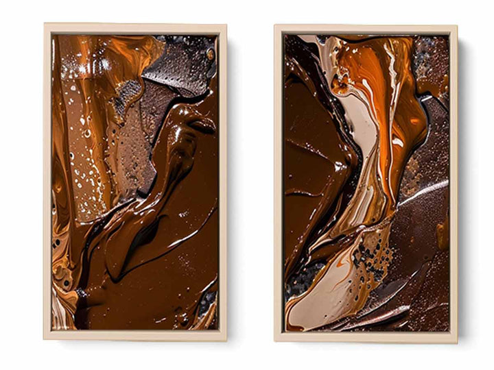 2 Panel Chocolate  Art  Painting