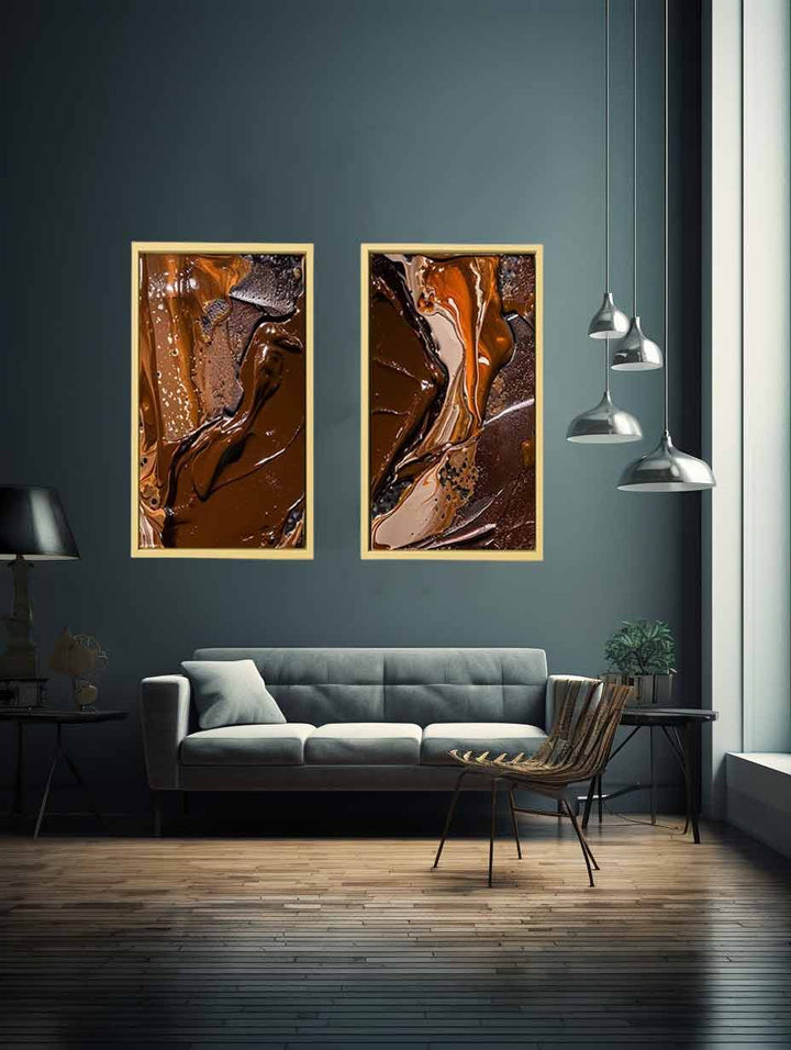 2 Panel Chocolate  Art  Painting