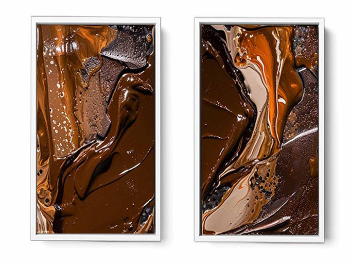 2 Panel Chocolate  Art  Painting