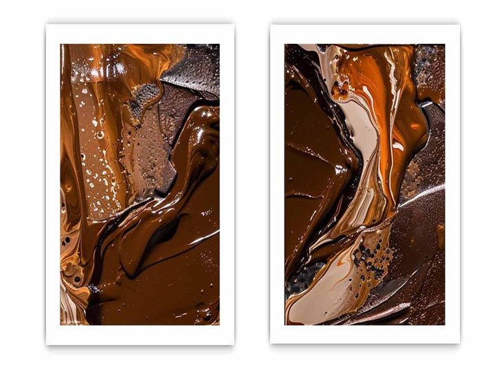 2 Panel Chocolate  Art  Painting