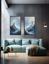 2 piece wave abstract wall art artwork preview