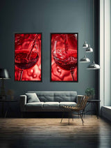 wine splash 2 peice wall art artwork preview